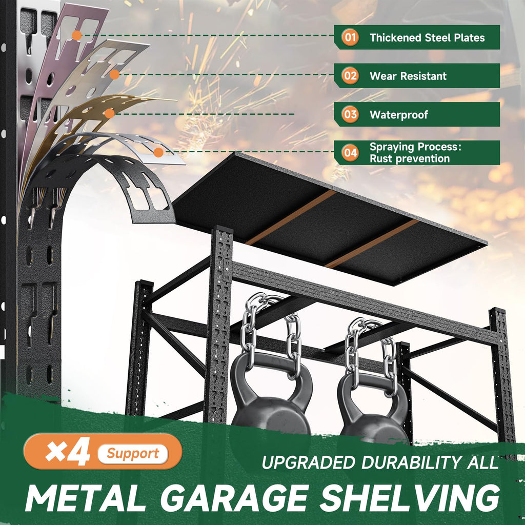Heavy Duty 4 Tier Metal Storage Shelves with Wheels C5652