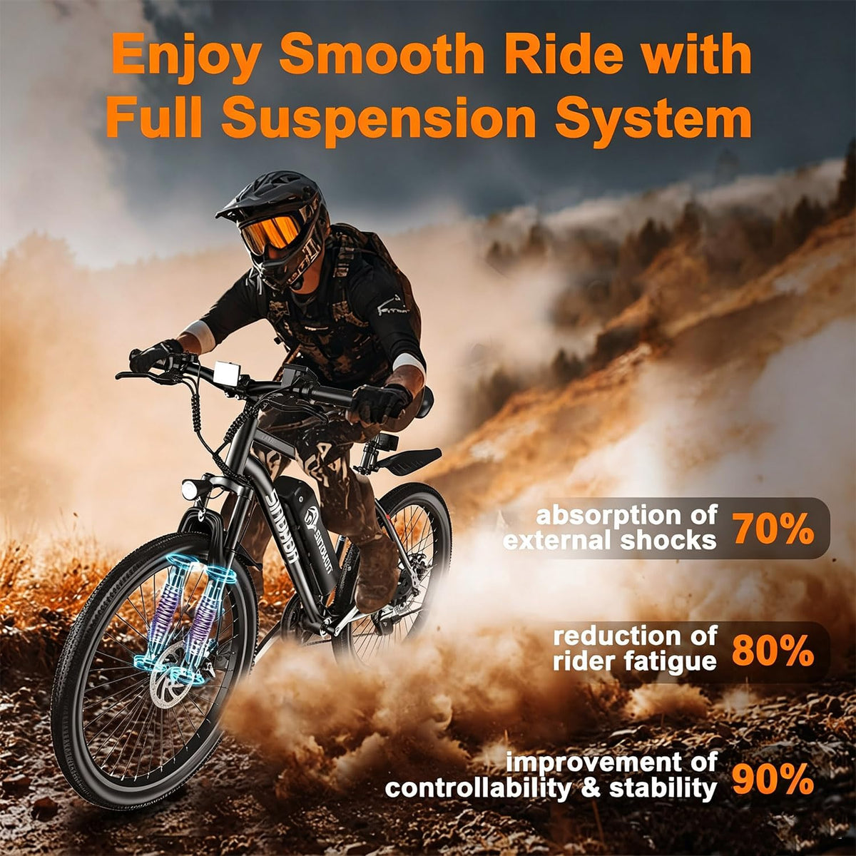 26" Electric Bike with 750W Peak Motor and 7-Speed J767