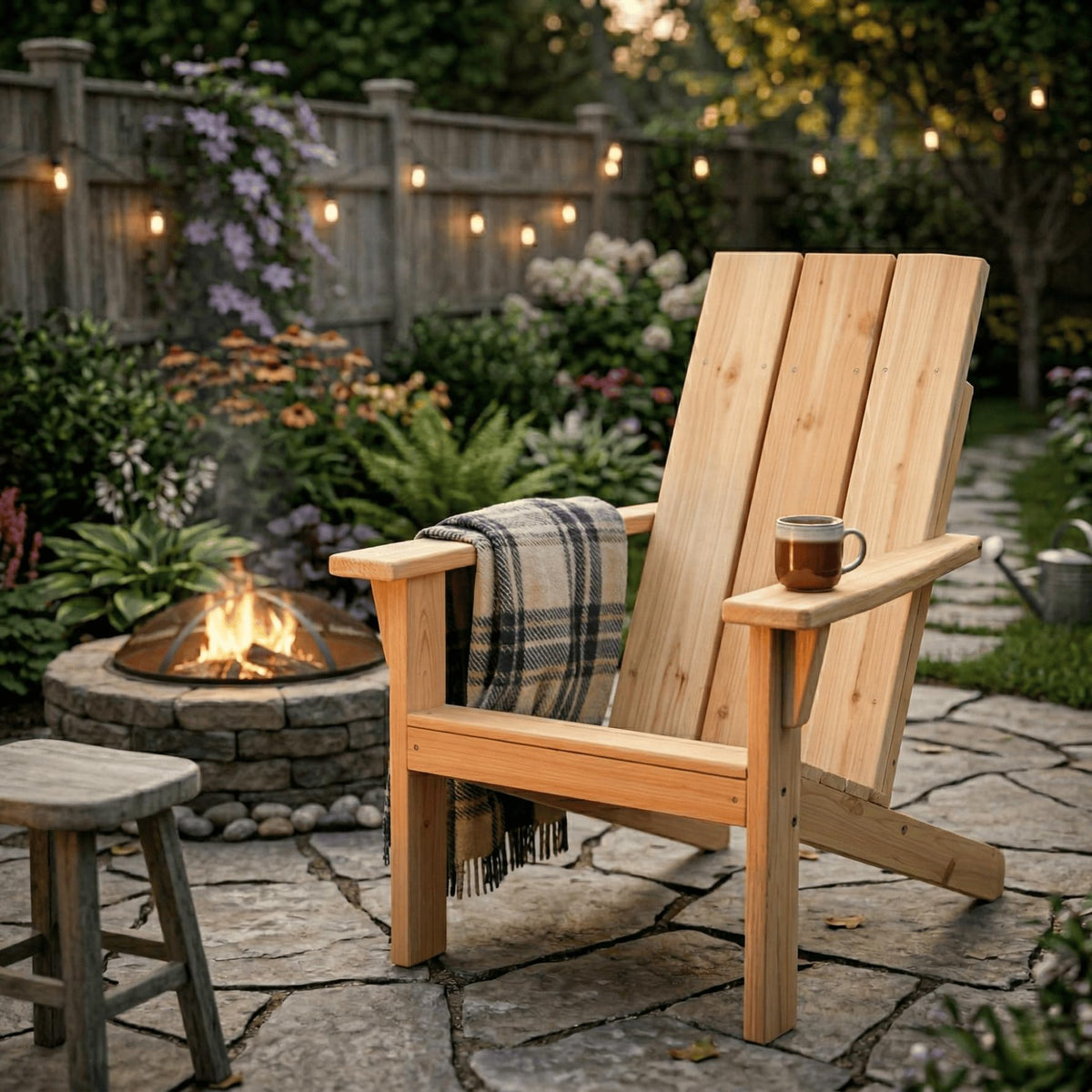 Natural Stain Adirondack Chair U61205