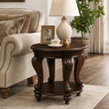 2 Tier Round Wood End Table L2024