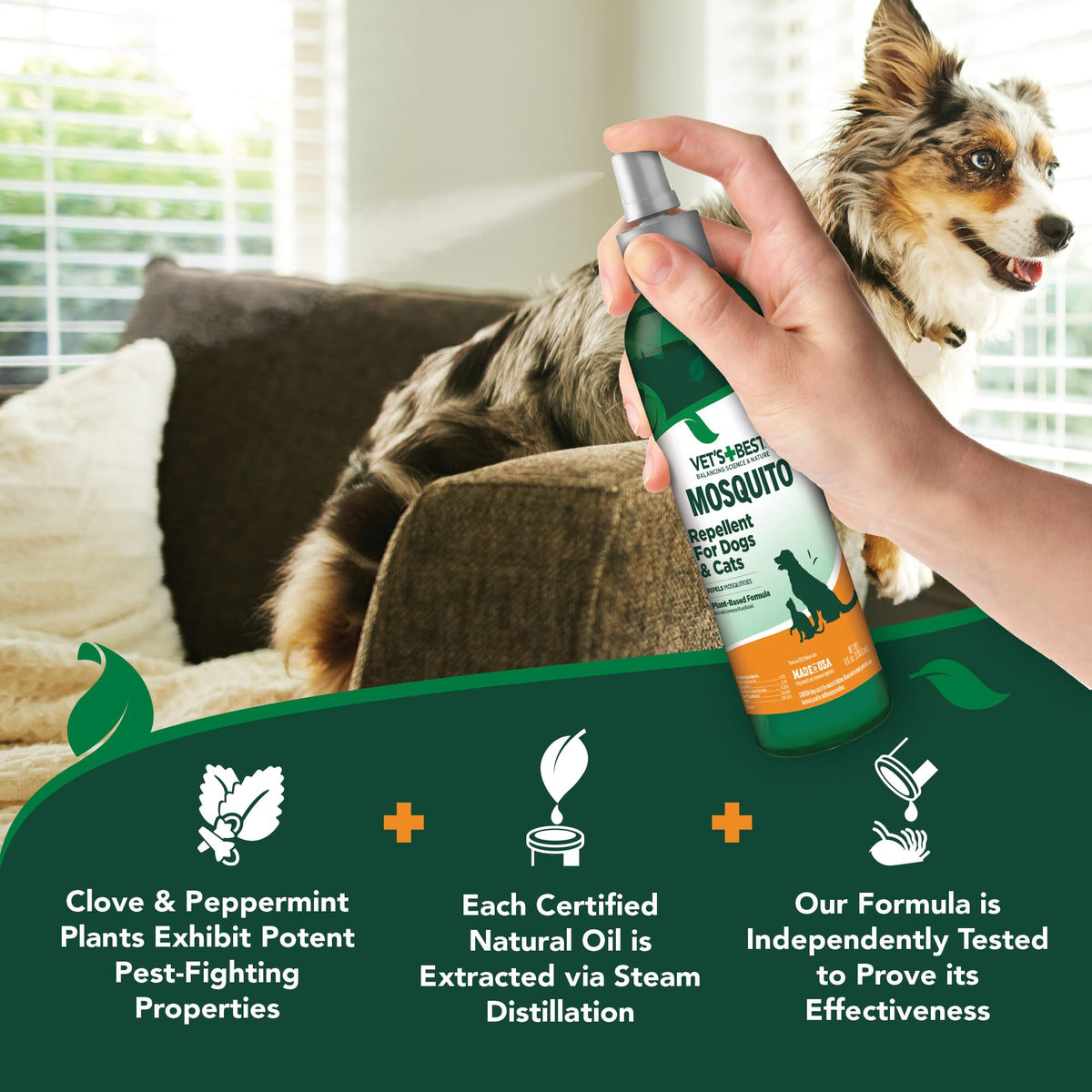 Mosquito Repellent Spray for Dogs & Cats 8 oz V662982