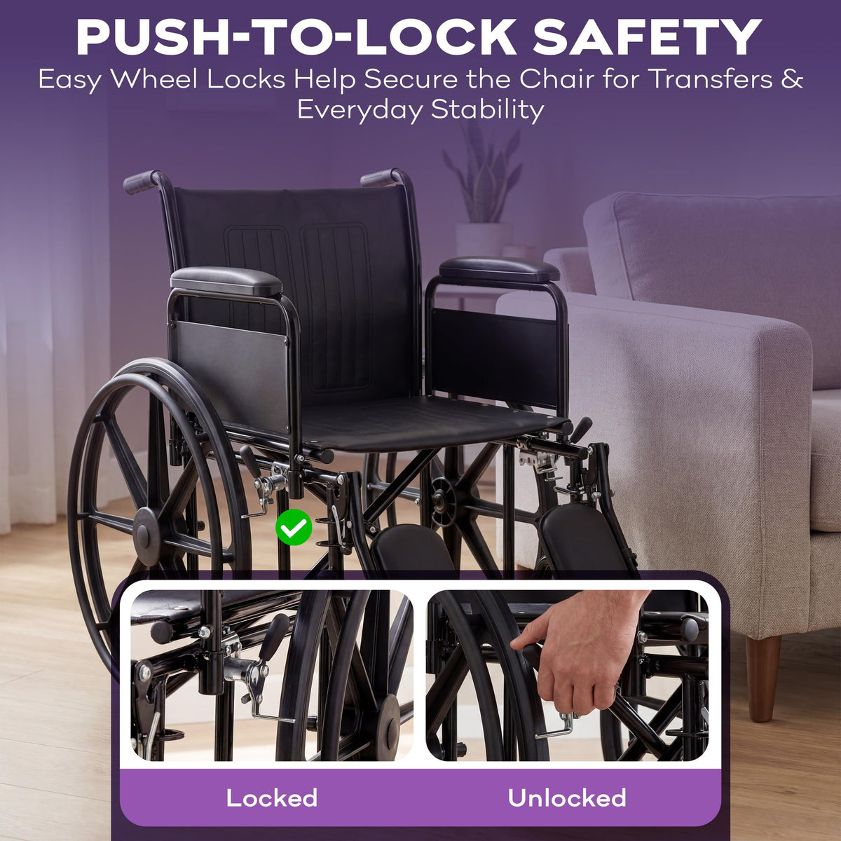 Heavy Duty Bariatric Wheelchair 700lb 30” Seat Width I4524