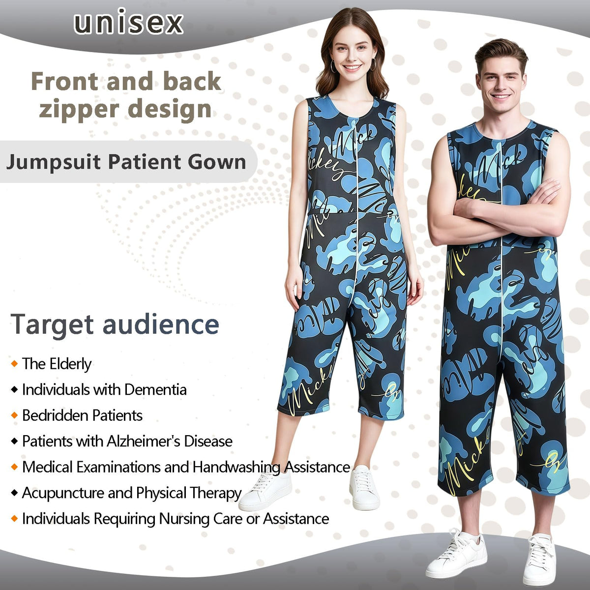 Blue Anti-Tampering Zipper Jumpsuit S445