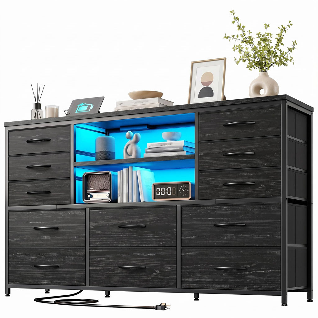 Black Wood Grain Dresser L2553