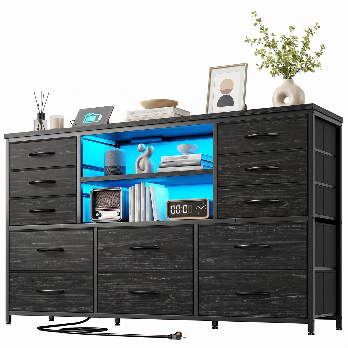 Black Wood Grain Dresser L2553