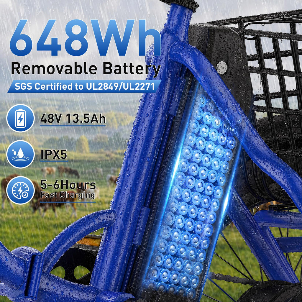 Electric Tricycle for Adults with 2 Basket Y587879