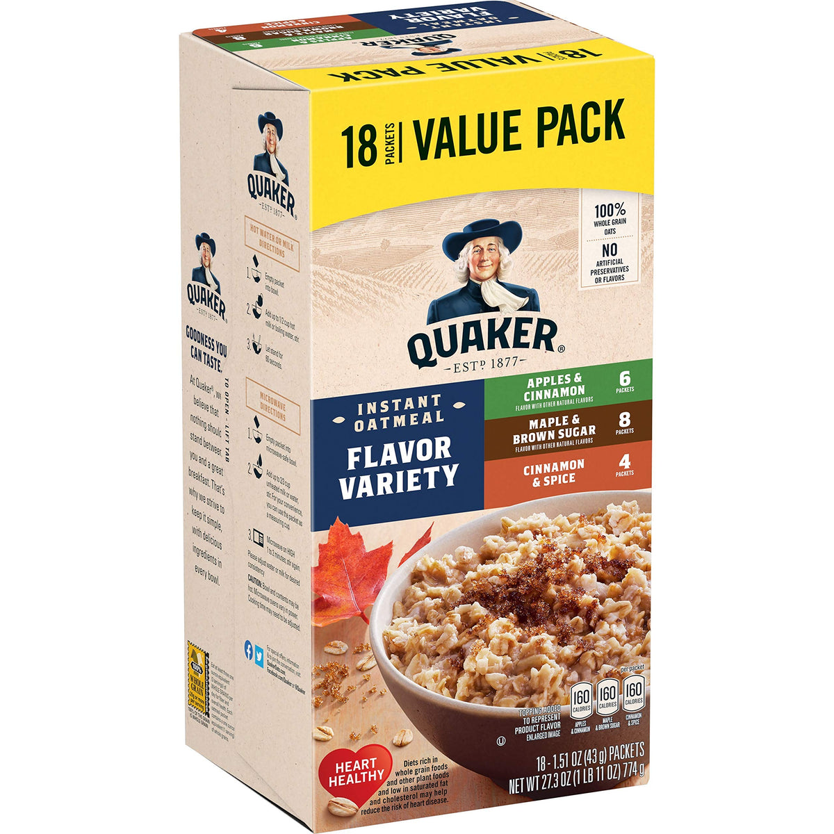 Instant Oatmeal 18 Count S72164