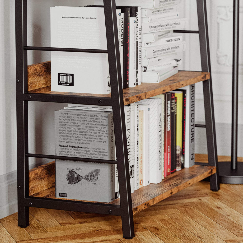5 Tier Metal Frame Ladder Bookcase Z179