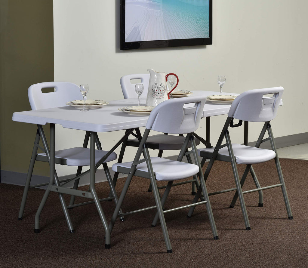 White Folding Utility Table W393