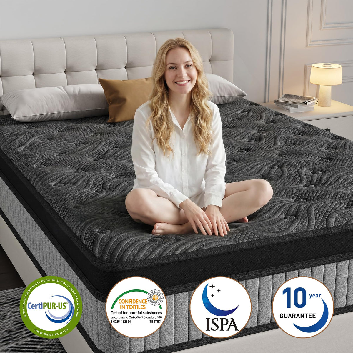 12 Inch Medium Firm Hybrid Mattress with Pocket Spring and Memory Foam R63265