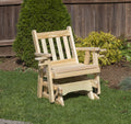 Pressure Treated Outdoor Glider Chair with Cup Holders H4925